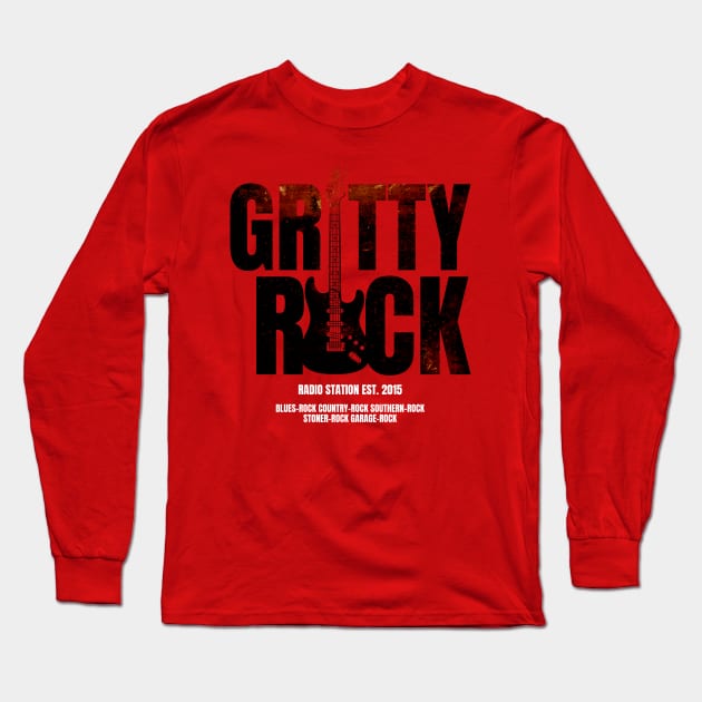 Gritty Rock Radio rusty logo Long Sleeve T-Shirt by Gritty Rock Radio